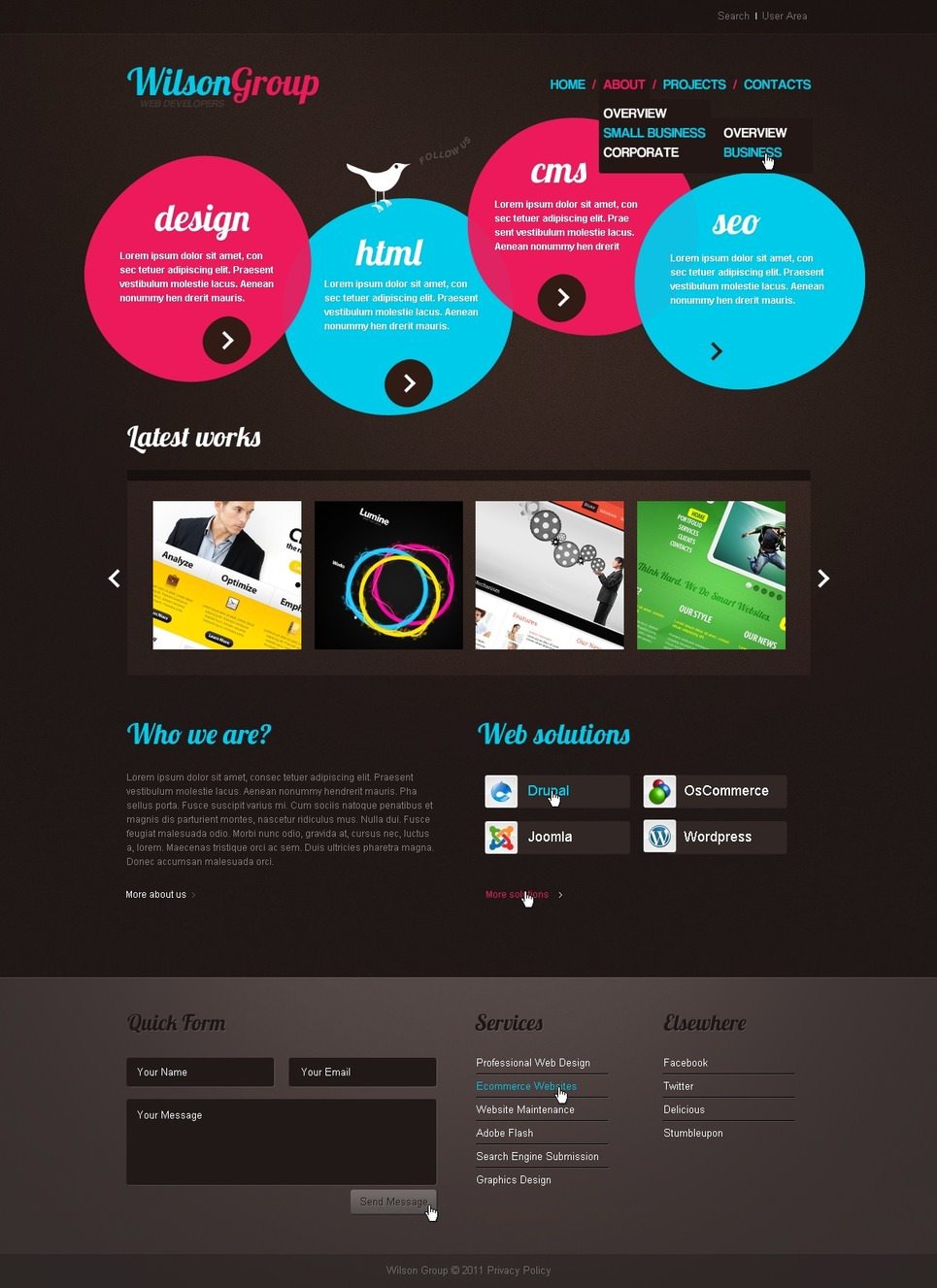 creative website template free download