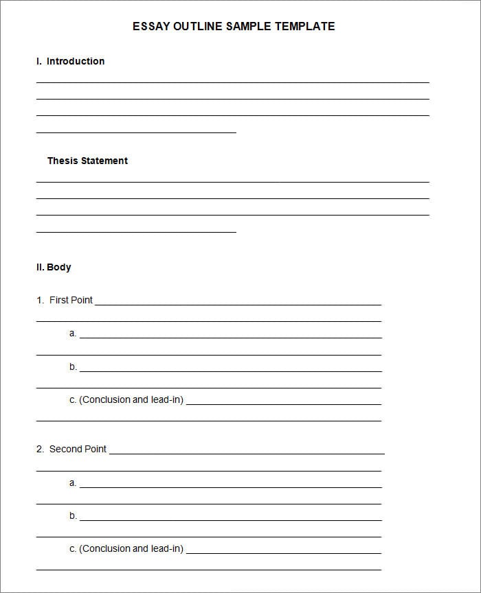 academic essay outline template