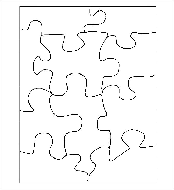 Puzzle Template, Blank Puzzle Template