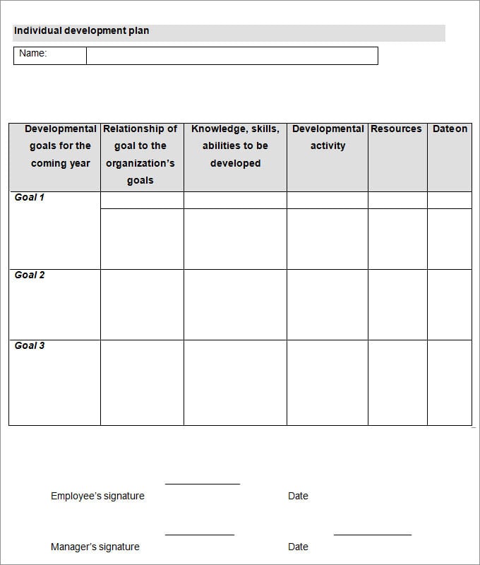 Personal business plan templates