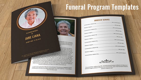 Free Funeral Program Brochure Psd Template